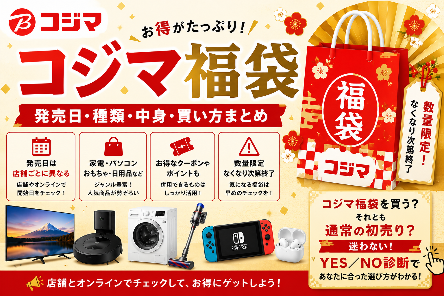 コジマ福袋はいつ？
