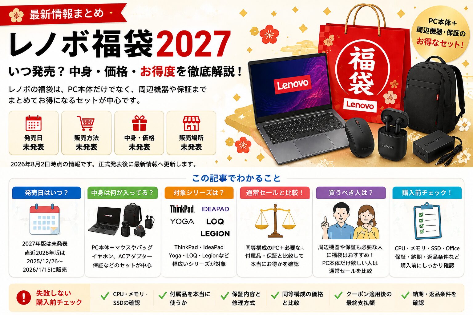 レノボ福袋はいつ？