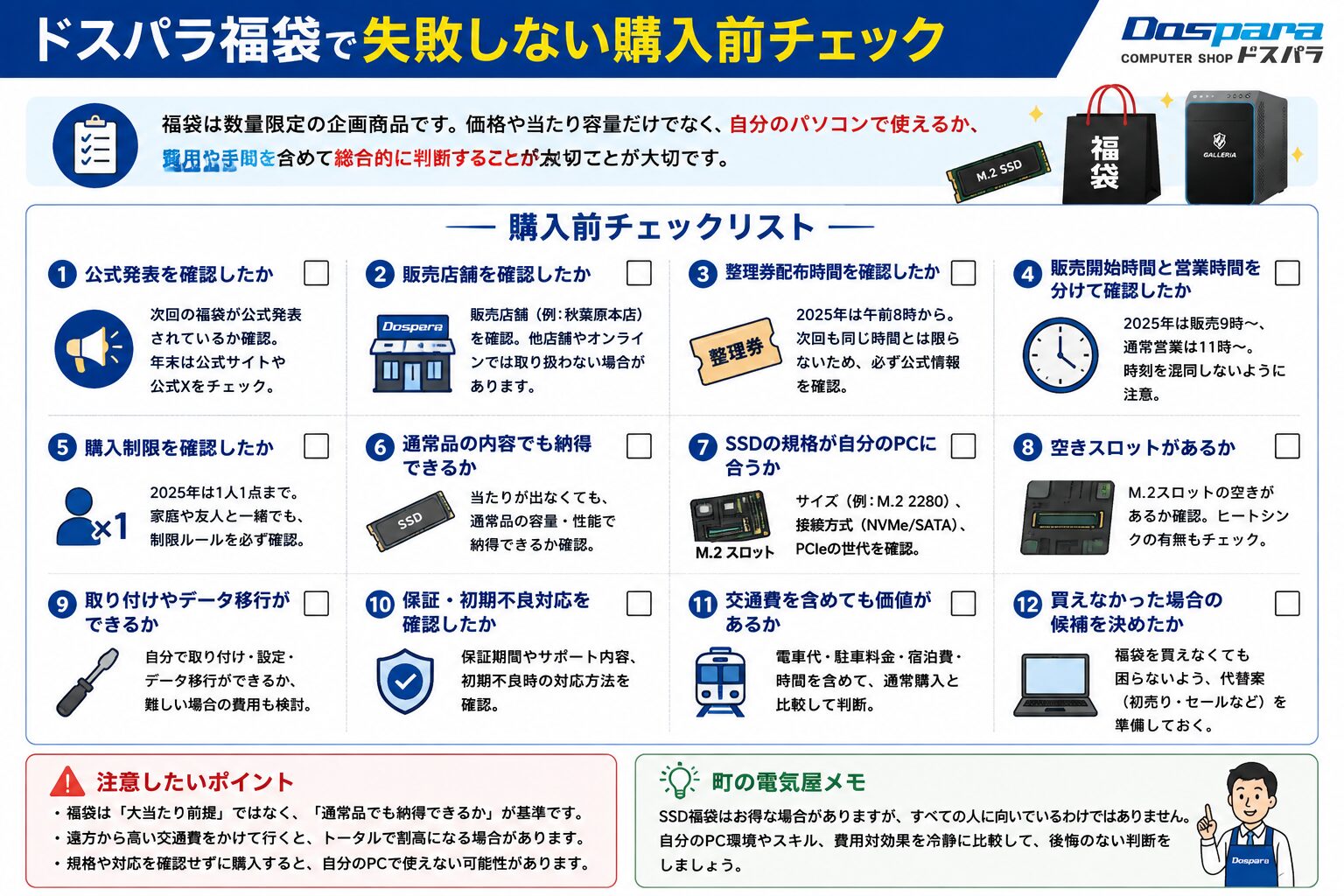 ドスパラ福袋購入前チェック