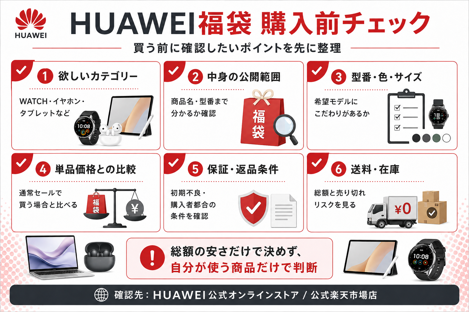 HUAWEI福袋 購入前チェック