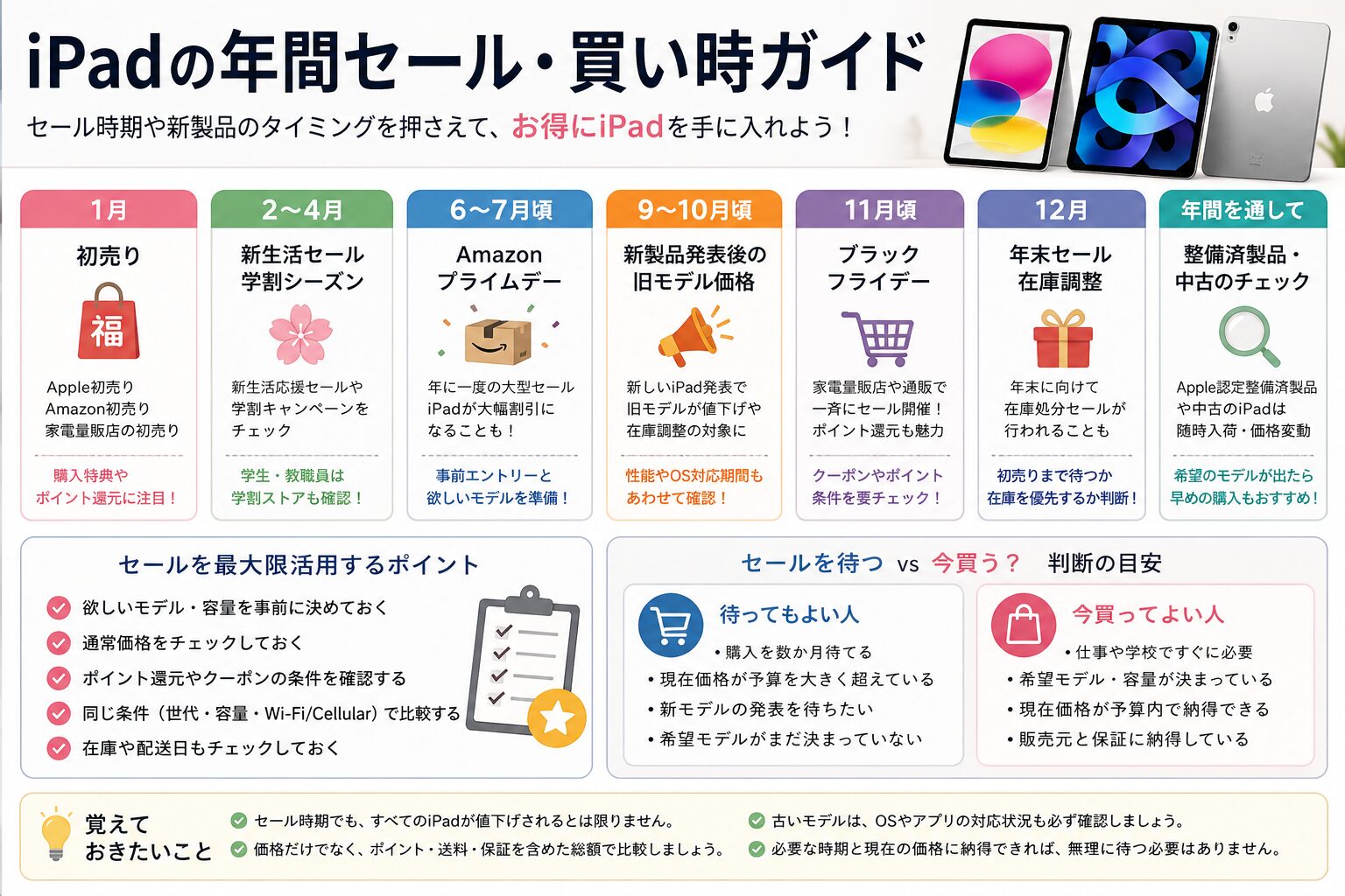 iPadの年間セール・買い時ガイド