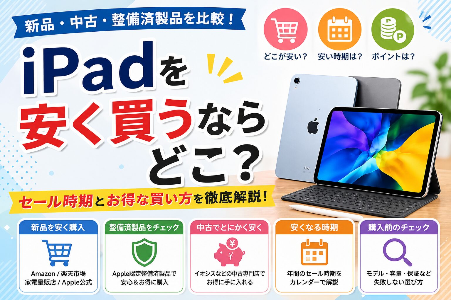 iPadを買うならどこが安い？