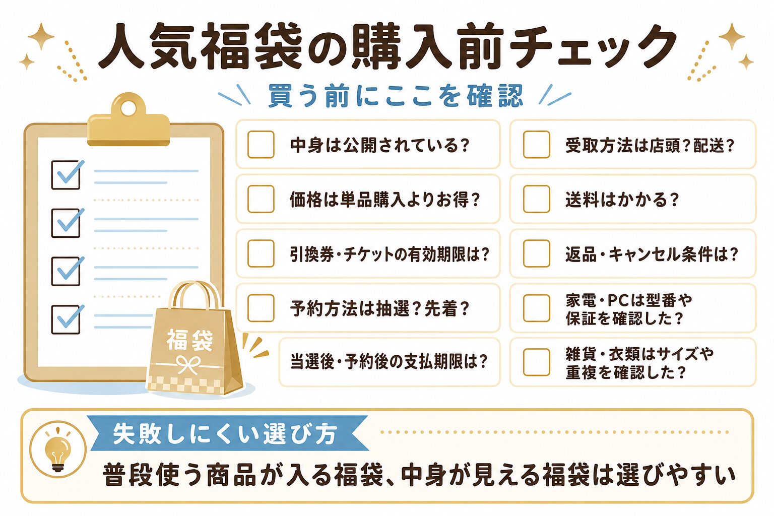 人気福袋の購入前チェック