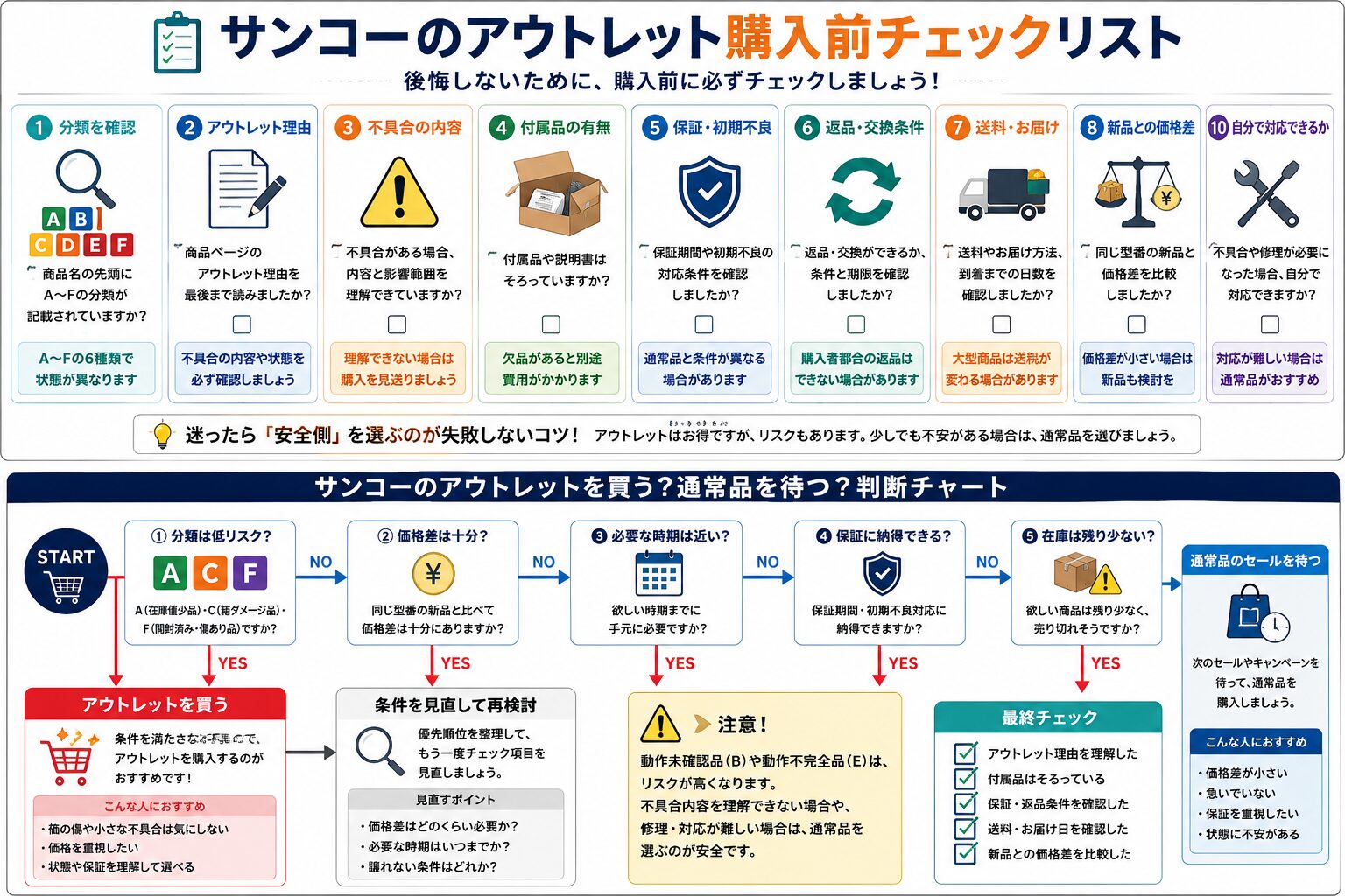 サンコーアウトレット購入前チェック